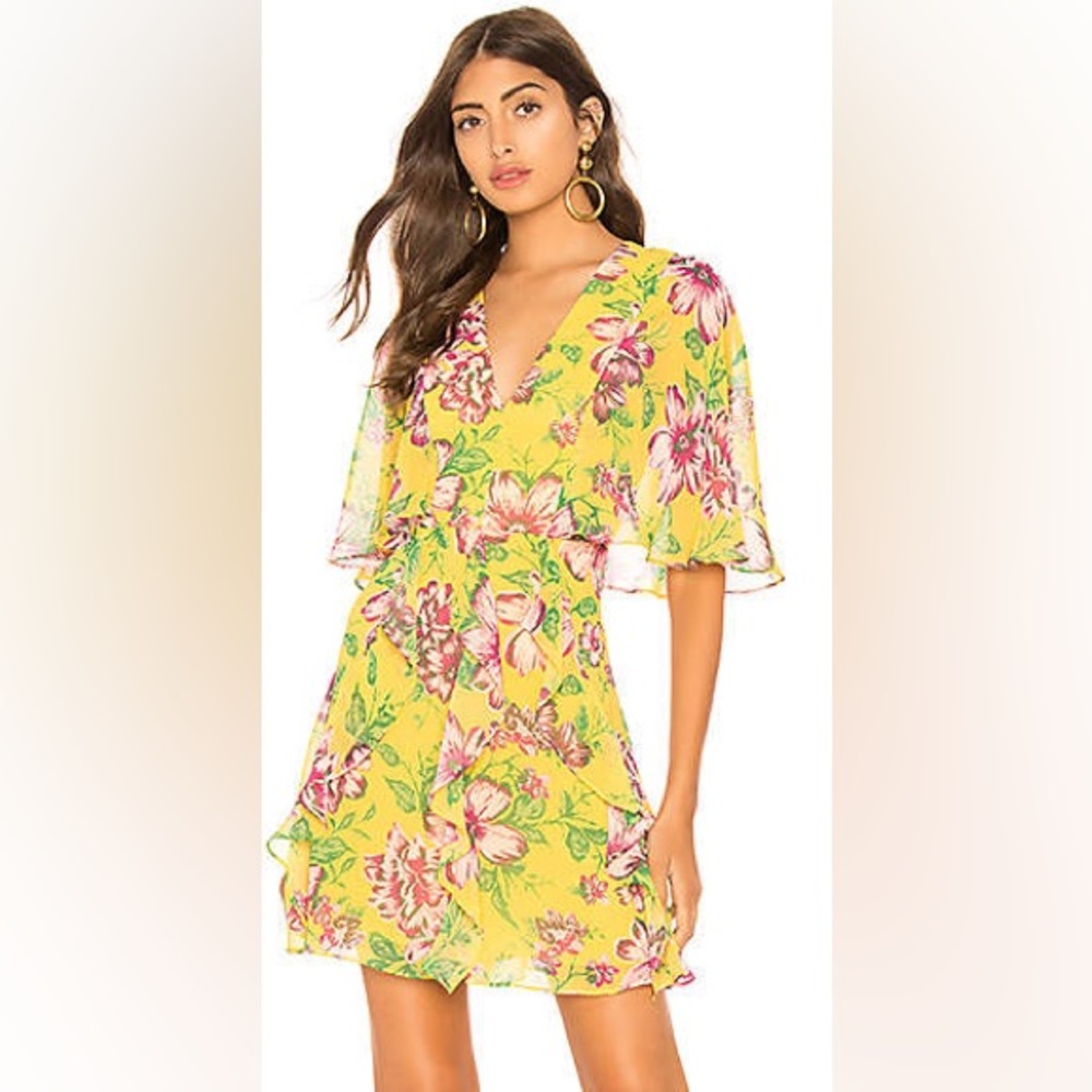 Mabel Floral Dress in Bamboo Combo